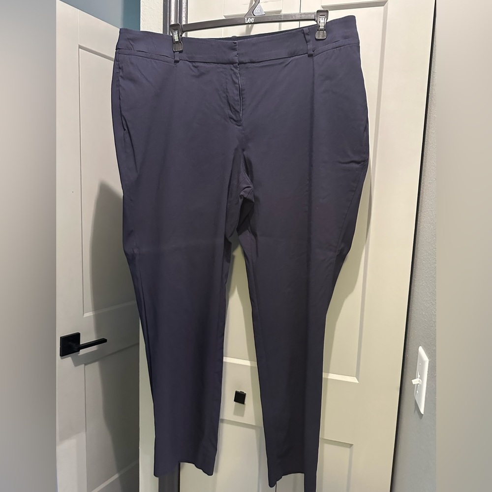 Lane Bryant pants, size 22R, color navy blue.